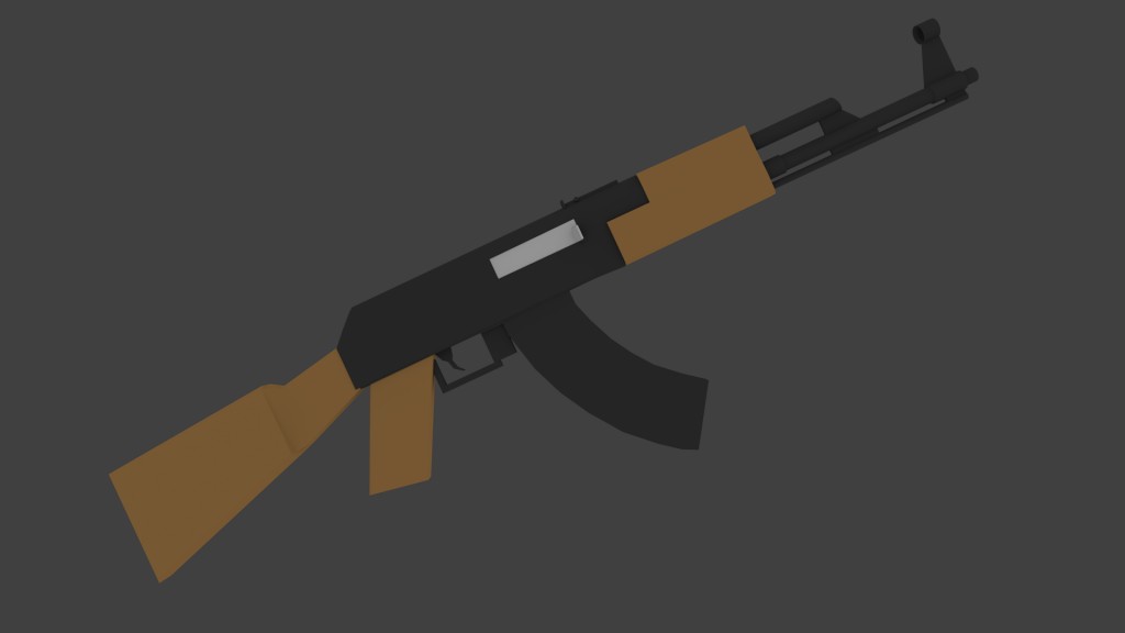 AK-47 (low poly) preview image 2